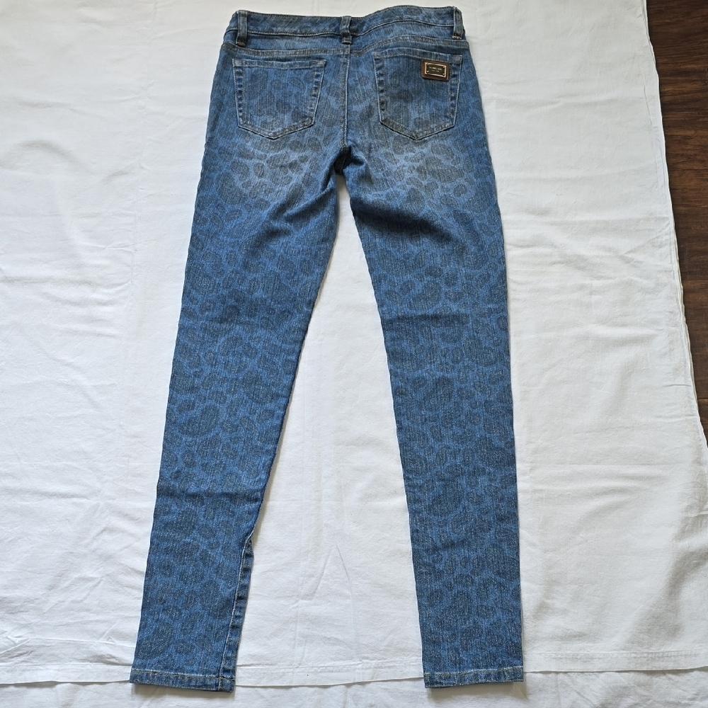 Michael Kors Blue Patterned Skinny Jeans - Picture 5 of 9